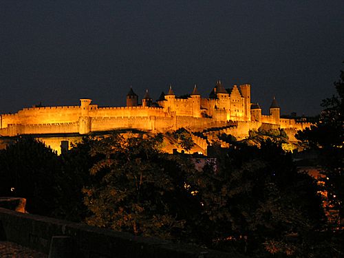 Carcassonne at night